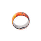 Bague en tungstène et bois d'érable infusé multicolore ((14))