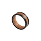 Bague en tungstène double et bois de whisky vieillis ((3))