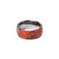 Bague en tungstène et bois d'érable infusé multicolore ((14))