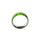 Bague en tungstène et bois d'érable infusé vert ((16))