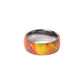Bague en tungstène et bois d'érable infusé multicolore ((14))