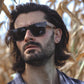 Roadtripmadewood Lunettes de soleil Lunette de soleil Roadtrip XL ambre en bois
